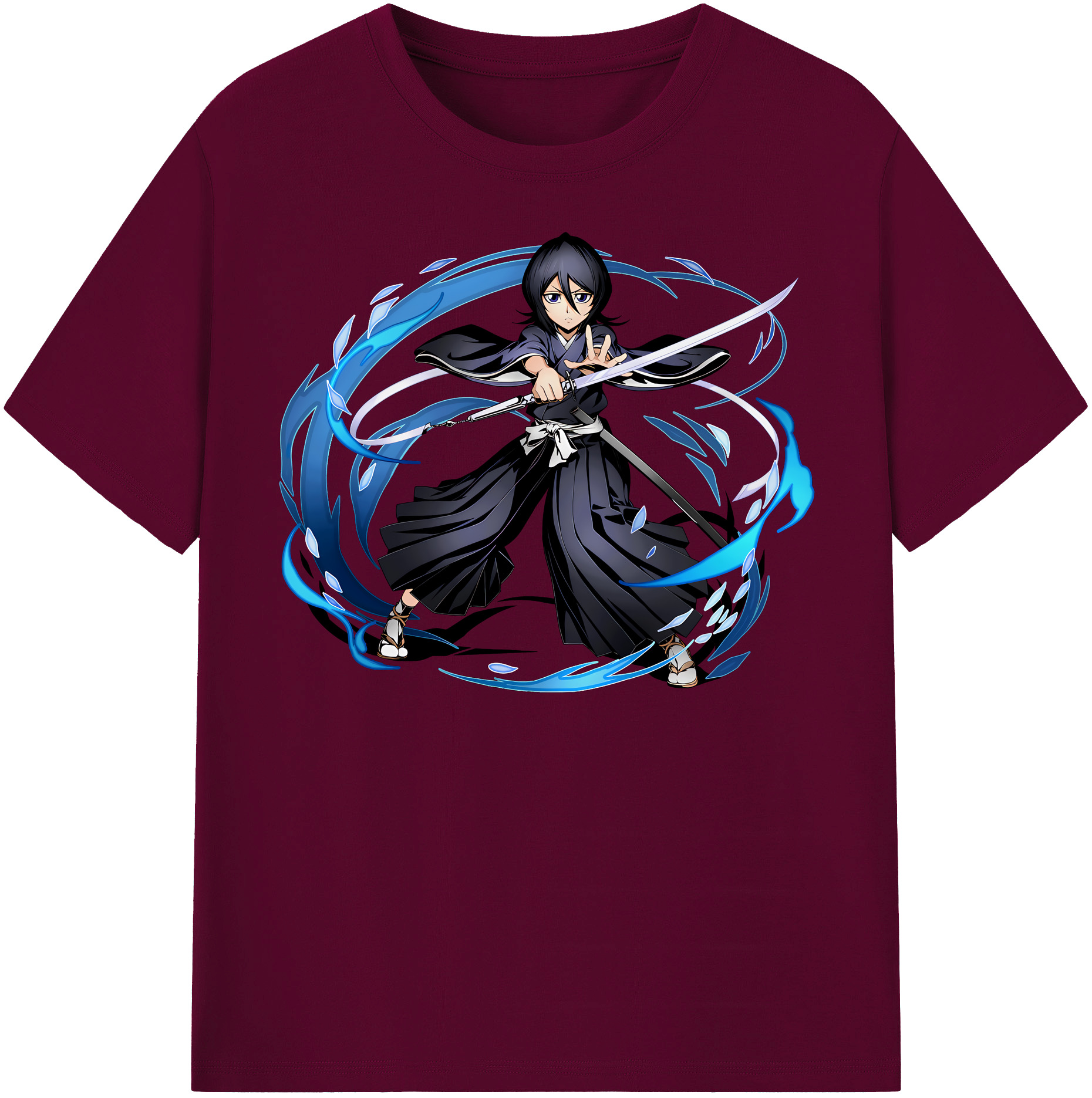 （画像用） ブリーチ 朽木ルキア BLEACH Kuchiki Rukia レディースカジュアルプリントTシャツ（綿100％）